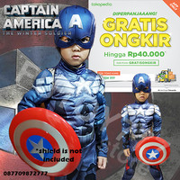 Jual Baju kostum anak captain America superhero avengers ulangtahun cosplay Murah