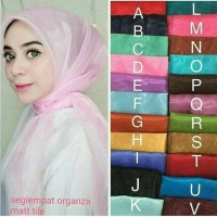 Jual Kerudung Segi empat Organza Murah Murah