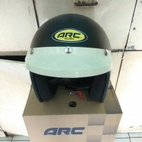 helm arc nr 50 barang jarang NEW hitam doff