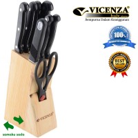 Set 10 Buah Pisau Dapur Vicenza Italy Design Black 3S005