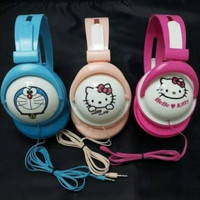 Jual headphone bando karakter headset bando doraemon hellokitty jumbo Harga Murah
