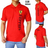 Polo Shirt Pria Ferrari 118 ORIGINAL QUALITY (Kaos Berkerah Cowok)