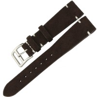 Jual Tali Jam Tangan Stylish Kulit Watch Strap Leather Suede 20mm Coffee Murah