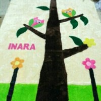 Jual karpet lantai karakter owl / surpet set / kasur bulu rasfur/ printing Murah