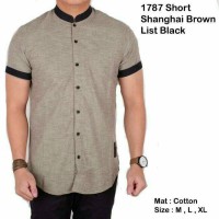 Jual Short Shanghai Brown List Black Murah