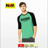 Kaos Raglan O'neck NEVERMORE* ori