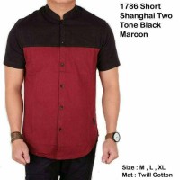 Jual Short Shanghai Two Tone Black Maroon Murah
