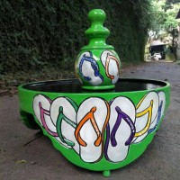 Jual Tebok Lovebird Ukir Cukit Motif Sandal Jepit / Sangkar Burung Lovebird Murah