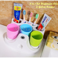 Jual SANDAL & SEPATU IMPORT Set Dispenser Odol & Gelas Kumur PALING LARIS Murah