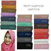 Jual Pashmina Supernova denim 100% cotton Denim Murah