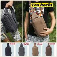 Jual Tas Selempang pria kanvas impor KOCHI. Impor! Murah
