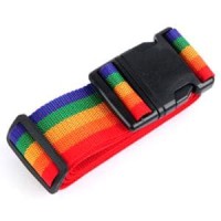 Jual Travel Rainbow Luggage Coded Lock Suitcase Belt Stripe / T Diskon Murah