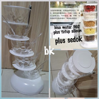 Jual diskon TEMPAT BUMBU ELEGAN CANTIK 5 IN 1 BERBAHAN AMAN plus sendok Murah