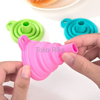 Jual sale Corong Air Silicone Minyak Flexible Lipat Portable Colorful Sili Murah