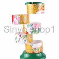 Jual termurah Tempat Bumbu Spice Rak 5 in 1 Set susun tingkat putar kitche Murah