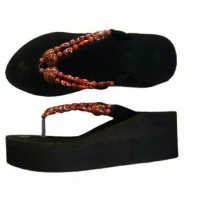Jual NYV SENDAL WANITA WEDGES SPON GIOK COKLAT Murah