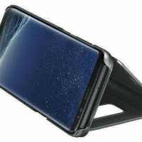 Jual Clear view standing cover for Samsung S7 edge auto-lock.. warna gold. Murah
