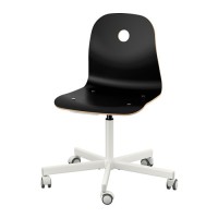 IKEA VAGSBERG-SPORREN (KURSI PUTAR) HITAM-PUTIH