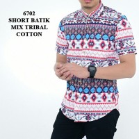 Jual kemeja batik pria 6702 tribal Murah