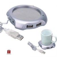 Jual USB 2.0 Coffee Cup Warmer Pad with 4 USB Ports Hub Murah
