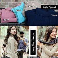 Jual BLOUSE MUSLIM TERBARU LONG NECK SWEATER TURTLE NECK BLOUSE Murah