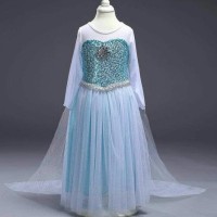 Jual Jual Baju Anak Dress Kostum Frozen Elsa Tile Fx-22t Barang W Murah