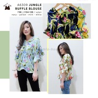 Jual A6309 JUNGLE RUFFLE BLOUSE Murah