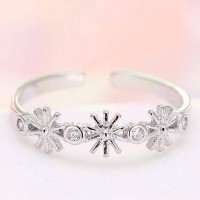 Jual Cincin Korea Descendants DOTS SongHeKyo Flower Diamond Ring T557AE Murah