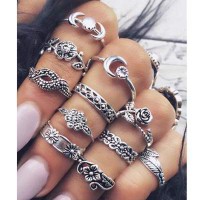 Jual Cincin Korea Forever21 Flower Simple Ring 11 Pieces RE76FF Murah