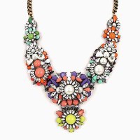 Jual Kalung Fashion Forever21 Mix Flower Pearl Statement Necklace R887DE Murah
