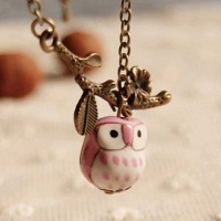 Jual Kalung Fashion Ceramic Owl Necklace S3P034 Murah
