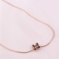 Jual Kalung Korea Titanium Steel Letter Lock Rose Gold REA492 Murah