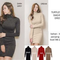 Jual Turtleneck Sweater Dress Istimewa Murah