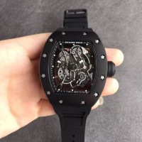 Jual Richard Mille RM055 PVD RMF Black Inner Bezel Skeleton Dial on Black Murah