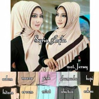 Jual Jilbab Syria Aqila Lipit Premium / Jilbab Aqilah Lipit Kancing Murah