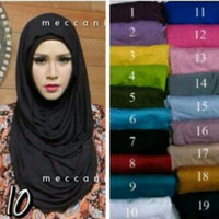 Jual Grosir Jilbab Bergo Syiria Long Hana / Hanna / Mecca / Syria Hoodi Murah
