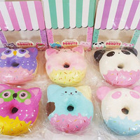 Jual Berkwalitas ANIMAL DONUTS SQUISHY PUNIMARU / puni maru donut owl cat p Murah