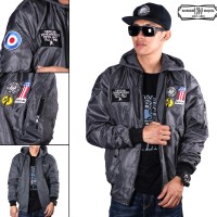 Jual JAKET BOMBER BB LETS GREY GREY Murah