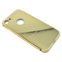 Jual Aluminium Bumper with Mirror Back Cover iPhone 7 - Golden Murah