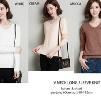 Jual Special V Neck Long Sleeve Knitted Murah