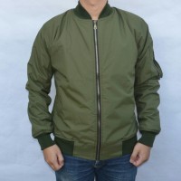 Jual Jaket Motor Harian Pilot / Bomber Hijau Army tahan angin & air Murah