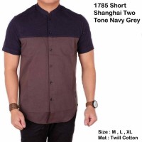 Jual Short shanghai two tone Navygrey and blackmaroon Murah