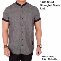 Jual Short shanghai grey black list and brown black list Murah