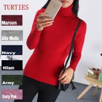 Jual Baju Rajut Wanita Murah Harga Grosir Turtle neck Lengan Panjang Murah