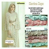 Jual Slavina Cape - long dress bahan lace import Murah