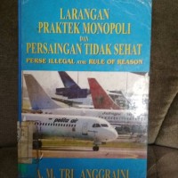 Jual Larangan Praktek Monopoli dan Persaingan Tidak Sehat Murah