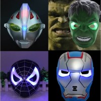 Jual Topeng Lampu Nyala LED Ultraman bima ironman spiderman power anger bar Murah