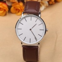 Jam Tangan Analog Strap Kulit OEM Brown