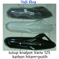 Jual tutup cover tameng knalpot karbon hitam vario 125 i Murah