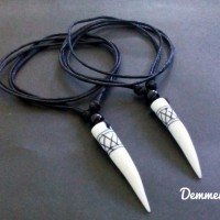 Jual Kalung Etnik Tulang Sapi Taring Ukir Model 01 Murah